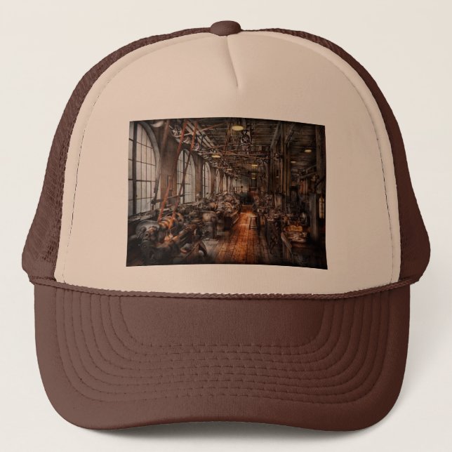 Machinist - A fully functioning machine shop Trucker Hat (Front)