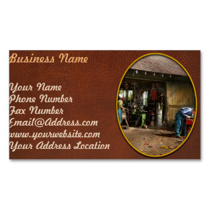 Machinist - Backyard machinists 1942 Magnetic Business Card