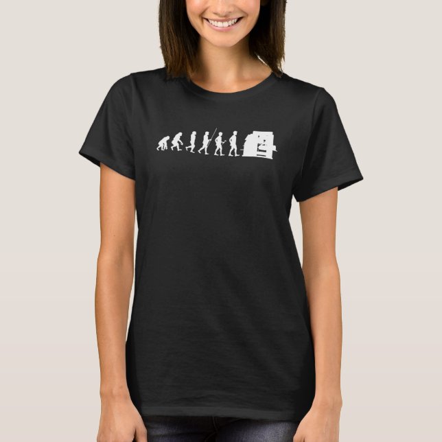 Machinist CNC Machining Operator Evolution for Ope T-Shirt (Front)