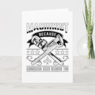 Machinist CNC Machinist Machine Job Funny Gift Card