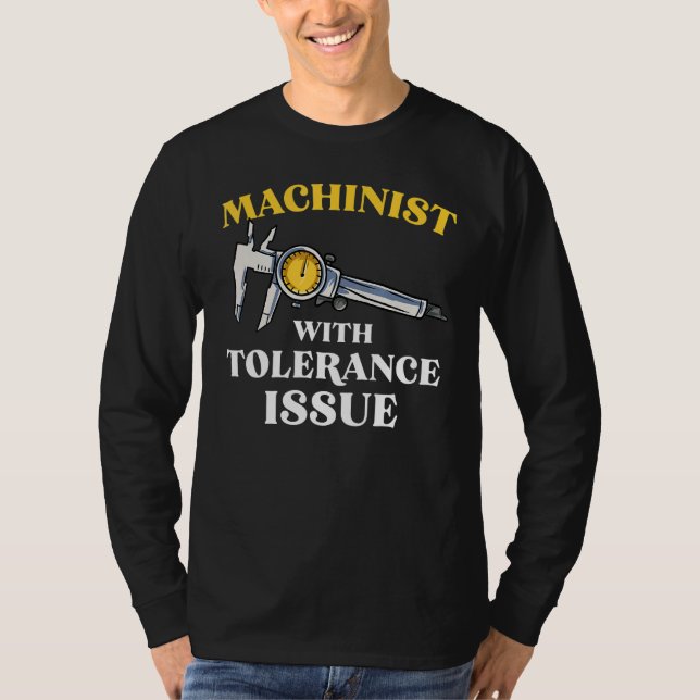 Machinist Craft Machine Machine Operator Tool Plan T-Shirt (Front)