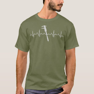 Machinist Heartbeat Machine Operator Machining T-Shirt