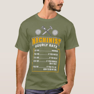 Machinist Hourly Rate T-Shirt