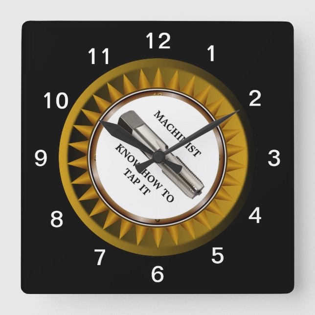 Machinist know how to tap it Wall Clock (Front)