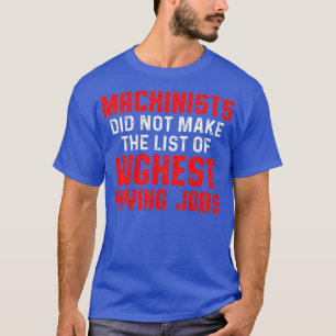 Machinist List Machine Operator Machining T-Shirt