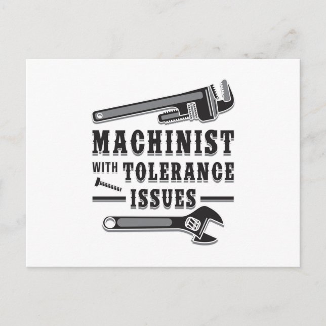 Machinist Machine Mechanic CNC Funny Gift Idea Postcard (Front)