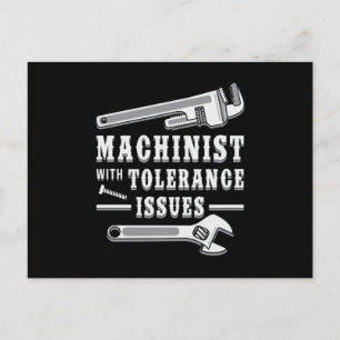 Machinist Machine Mechanic CNC Machinist Gift Idea Postcard