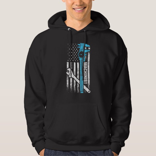 Machinist Machine Operator Machining 5 Hoodie (Front)