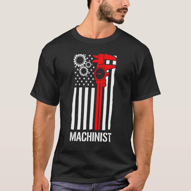 Machinist Machine Operator Machining 76 T-Shirt (Front)
