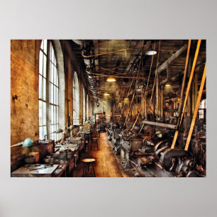 Machinist - Machine Shop Circa 1900's Poster