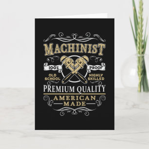 Machinist Mechanic CNC Machinist Machine Gift Idea Card