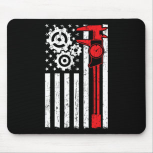 Machinist Patriotic Machine Tools Operator Indepen Mouse Pad