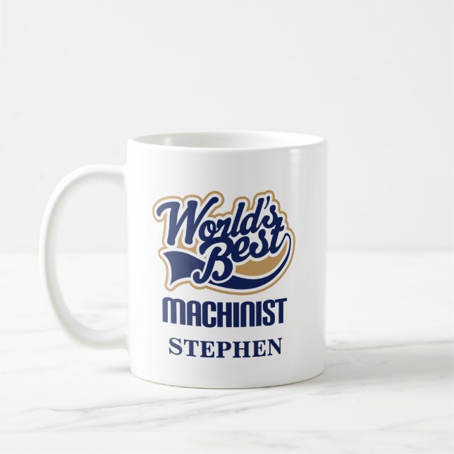 Machinist Personalised Mug Gift (Left)