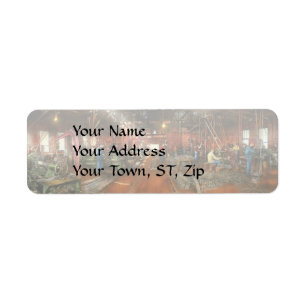 Machinist - Pumping out parts 1905 Return Address Label