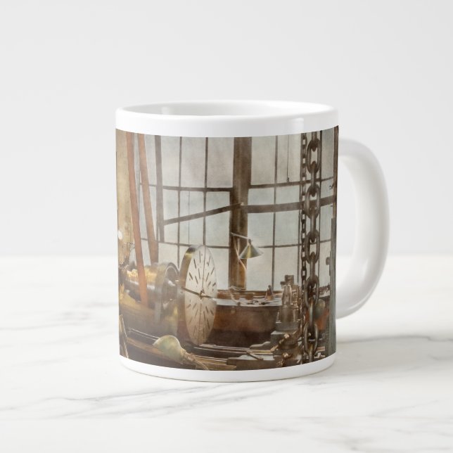 Machinist - The crowded workshop Large Coffee Mug (Front Right)
