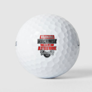 Machinist With An Attitude Mechanical Engineer Golf Balls