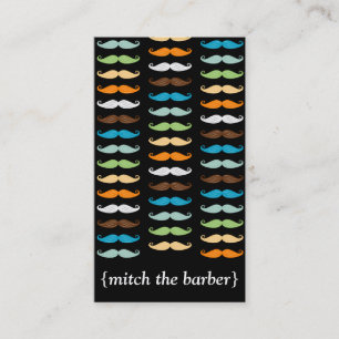 Macho Moustaches Vertical Bizcard Business Card