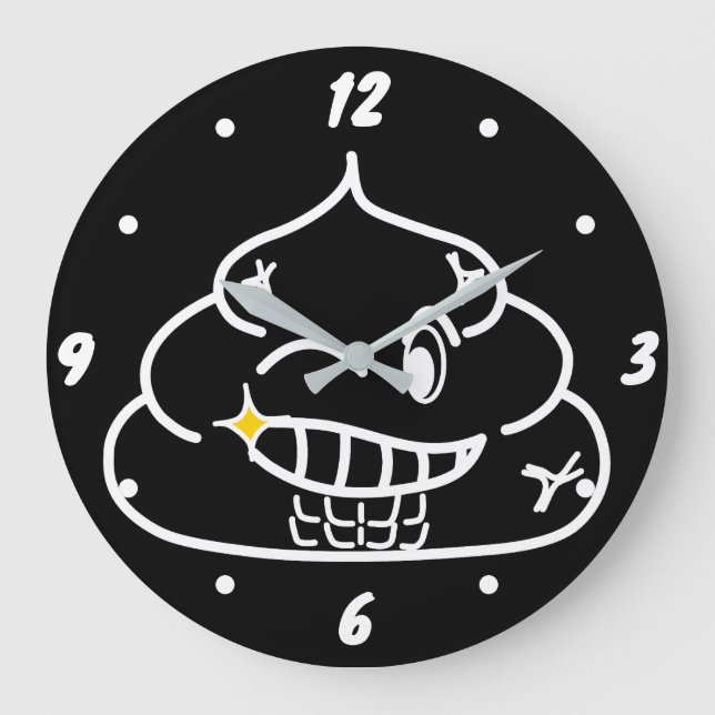 Macho Poop - Brootsch the PooPoo Large Clock (Front)