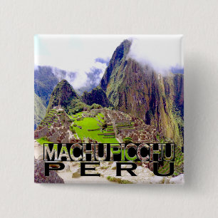 Machu Picchu 15 Cm Square Badge