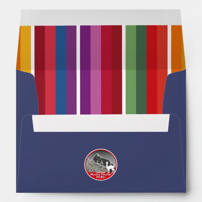 Machu Picchu and Peruvian Textile Inspired Design Envelope (Back (Bottom))