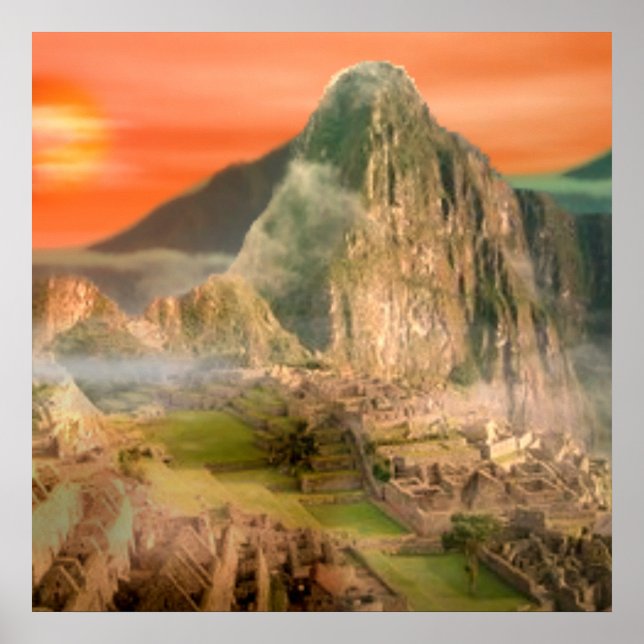 Machu Picchu art poster (Front)