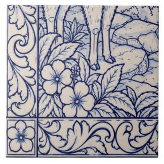 Machu Picchu Azulejo Mural 5 of 6 Bottom Left Ceramic Tile