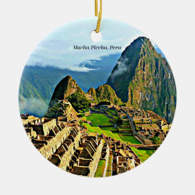 Machu Picchu Ceramic Ornament (Front)