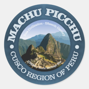 Machu Picchu Classic Round Sticker