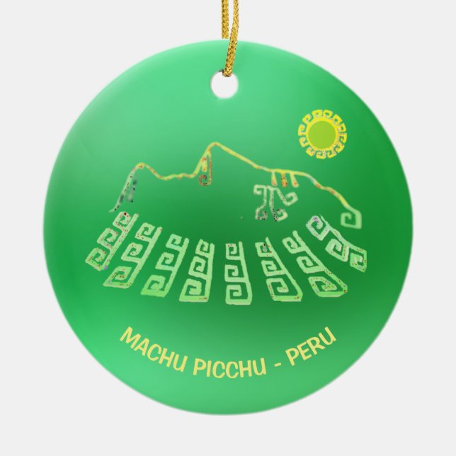 Machu Picchu Cusco Peru Ceramic Ornament (Front)