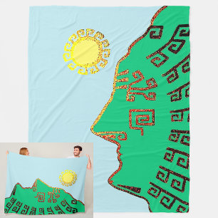 Machu Picchu Cusco Peru Drawing Fleece Blanket