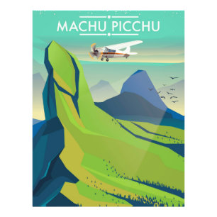 machu picchu Flight travel poster