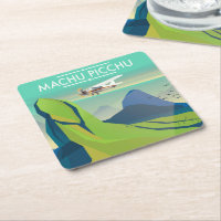 machu picchu Flight travel poster