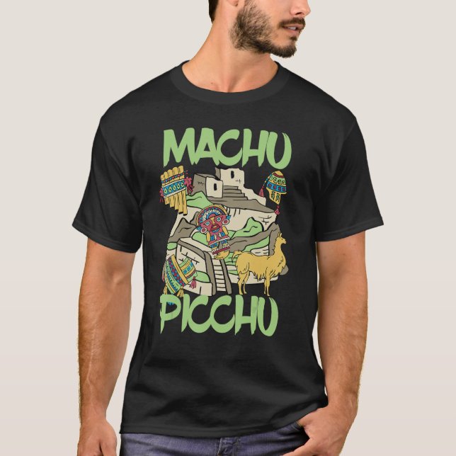 Machu Picchu Inca Peru Souvenir Ruined city South  T-Shirt (Front)