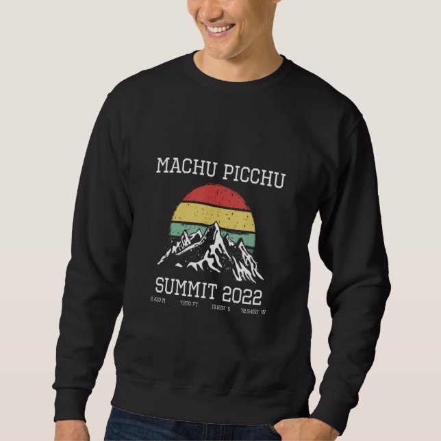 Machu Picchu Inca Trail Summit 2022 Sun Hike Cusco Sweatshirt (Front)