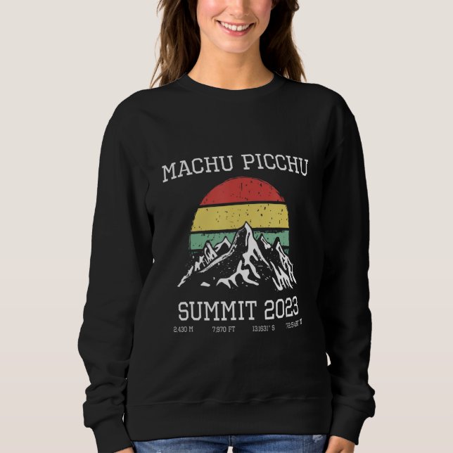 Machu Picchu Inca Trail Summit 2023 Sun Hike Cusco Sweatshirt (Front)