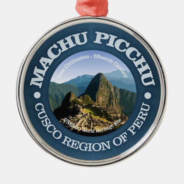 Machu Picchu Metal Ornament (Front)