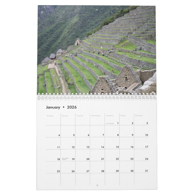 Machu Picchu  Peru 2015 Calendar (Jan 2026)