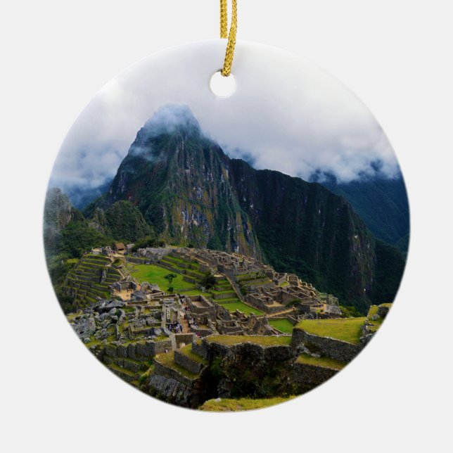 Machu Picchu, Peru Ceramic Ornament (Front)