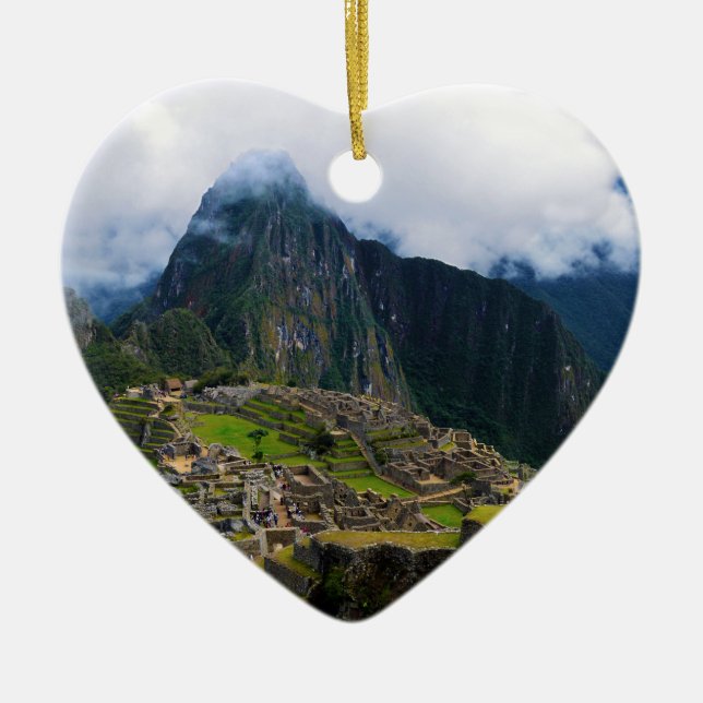 Machu Picchu, Peru Ceramic Ornament (Front)