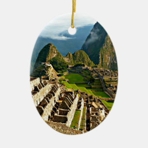 Machu Picchu, Peru Ceramic Tree Decoration