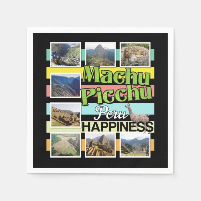 Machu Picchu Peru Happiness Napkin (Front)