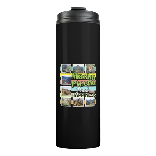 Machu Picchu Peru Happiness Thermal Tumbler (Front)