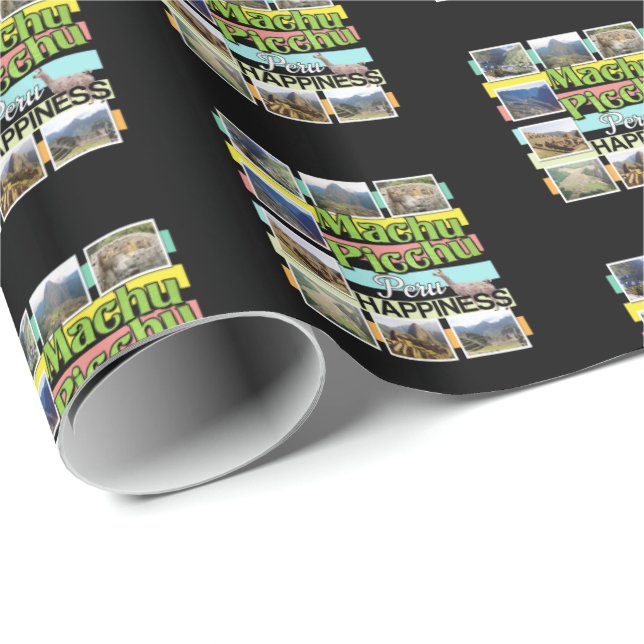 Machu Picchu Peru Happiness Wrapping Paper (Roll Corner)