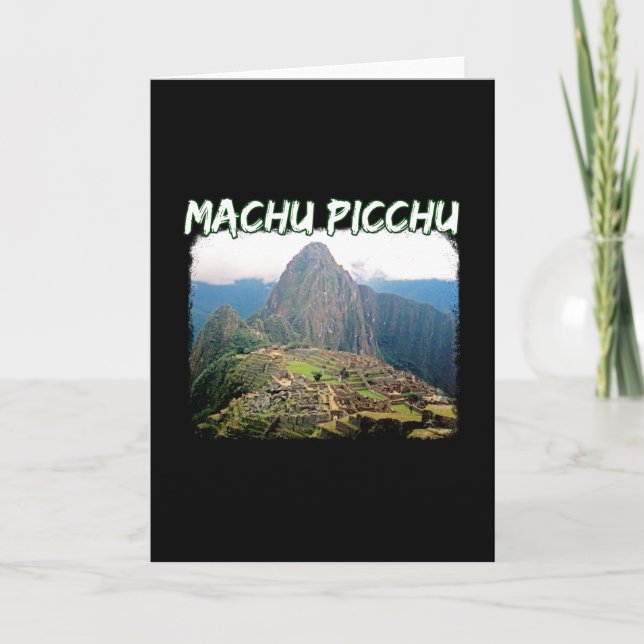 Machu Picchu Peru - Huayna Picchu Mountain Card (Front)