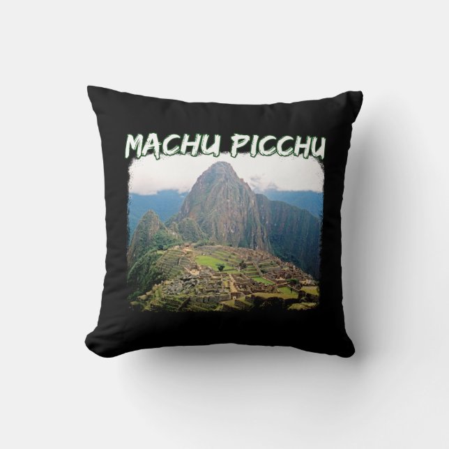 Machu Picchu Peru - Huayna Picchu Mountain Cushion (Front)