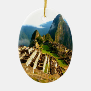 machu picchu peru inca ceramic ornament