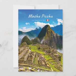 Machu Picchu, Peru - Inca Citadel Ruins Invitation