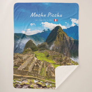 Machu Picchu, Peru - Inca Citadel Ruins Sherpa Blanket