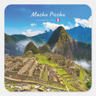 Machu Picchu, Peru - Inca Citadel Ruins Square Sticker