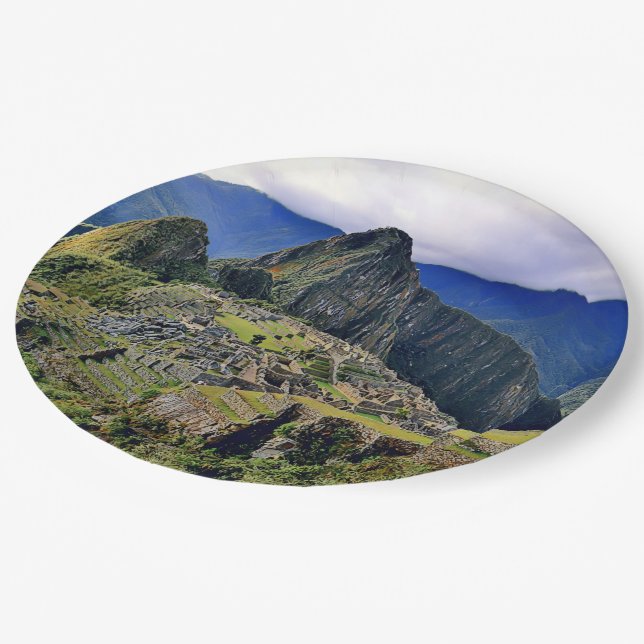 MACHU PICCHU - Peru - panorama Paper Plate (Angled)